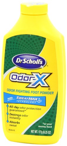 Dr. Scholl's Odor-Fighting X Foot Powder, Yellow, 6.25 Ounce (Pack of 3)