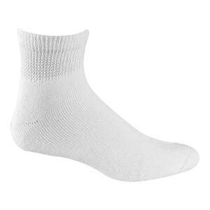 dr. scholl’s womens diabetes & circulator – 4 6 pair packs casual sock, white, 6.5-12 us