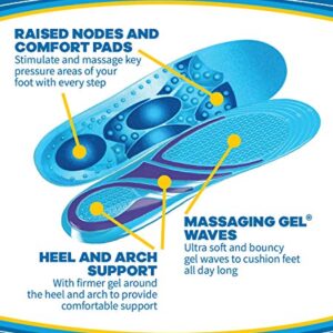 Dr. Scholl's Stimulating Step Insoles with Massaging Gel Plus Stimulating Nodes, Unisex 1 Pair