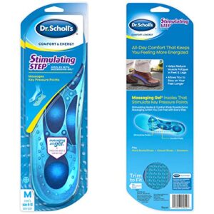 Dr. Scholl's Stimulating Step Insoles with Massaging Gel Plus Stimulating Nodes, Unisex 1 Pair