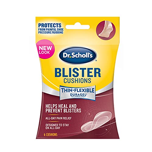 Dr. Scholl's BLISTER CUSHION with Duragel Technology, 6ct // Heal and Prevent Blisters with Cushioning that is Sweat-Resistant, Thin, Flexible and Nearly Invisible