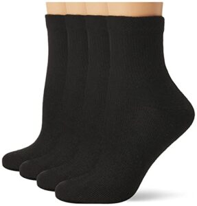 dr. scholl’s women diabetes & circulator – 4 6 pair packs socks, black, 10 us