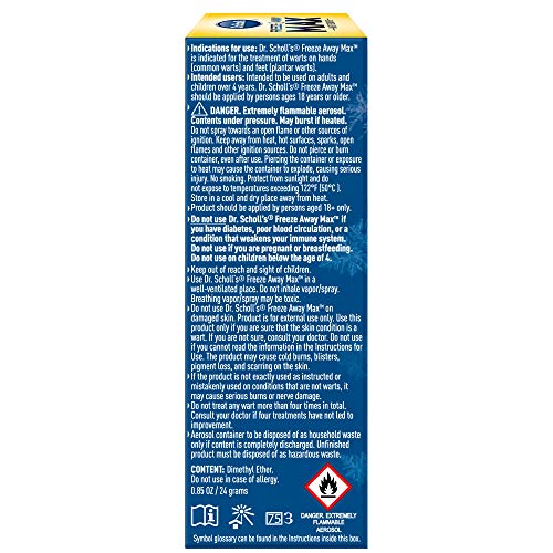 Dr. Scholl's Freeze Away MAX Wart Remover Applications Safe to use on Children 4+ Our Fastest Treatment Time, 10 Count