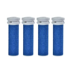 4 pack replacement roller refills compatible with scholl express pedi foot smoother-extra coarse