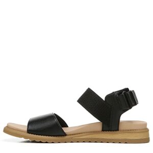 dr. scholl’s shoes women’s island life flat sandal, black, 7