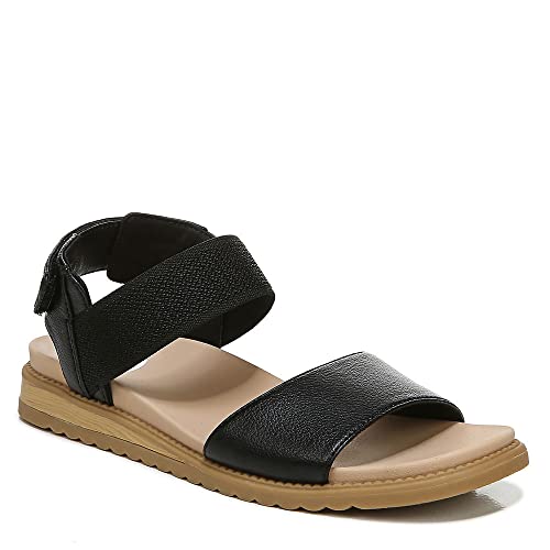 Dr. Scholl's Shoes Women's Island Life Flat Sandal, Black, 7