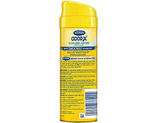 Dr. Scholl's Odor-X Odor Fighting Spray Powder 4.70 oz (Pack of 9)