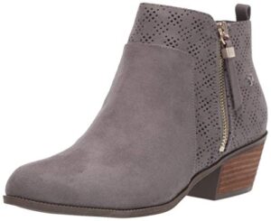 dr. scholl’s shoes womens brianna ankle boot, dark shadow grey microfiber, 7.5 us
