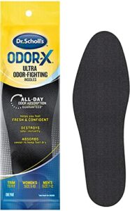 dr. scholl’s odor-x, odor fighting insoles, trim to fit 1 pair (pack of 7)