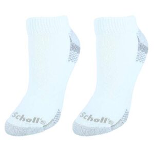 Dr Scholls Women's' Low Cut Advanced Relief Socks (2 Pair Pack), White