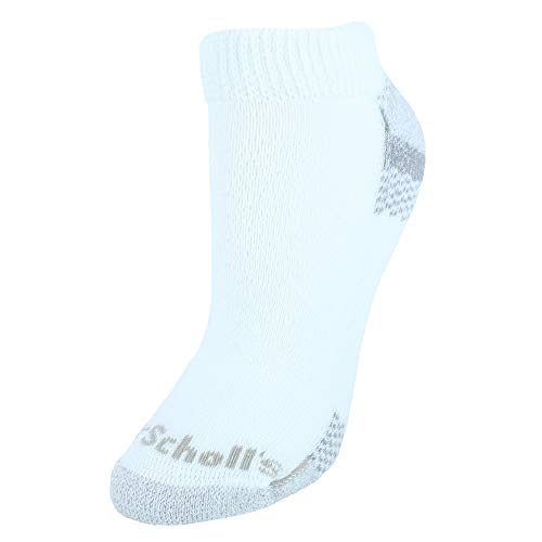 Dr Scholls Women's' Low Cut Advanced Relief Socks (2 Pair Pack), White