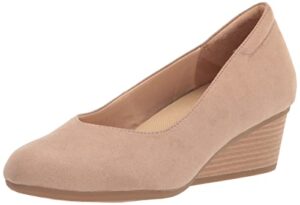 dr. scholl’s shoes women’s be ready pumps, taupe microfiber, 7