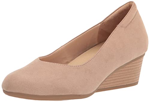 Dr. Scholl's Shoes Women's Be Ready Pumps, Taupe Microfiber, 7