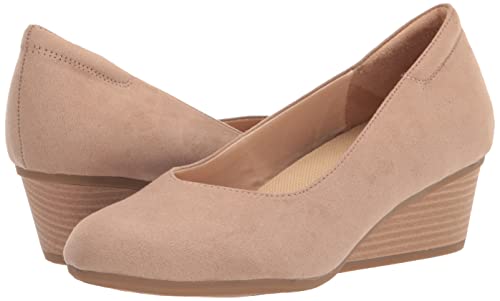 Dr. Scholl's Shoes Women's Be Ready Pumps, Taupe Microfiber, 7