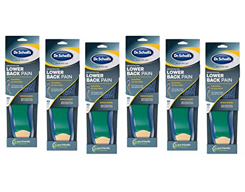 Dr. Scholl's Orthotics Lower Back Pain for Men Size (8-14) (Pack of 6)