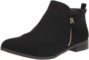 dr. scholl’s shoes women’s rate zip ankle boot black microfiber 9 w