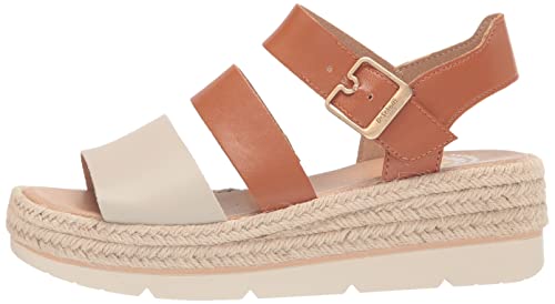 Dr. Scholl's Shoes Women's Once Twice Espadrille Wedge Sandal, Honey Brown, 8