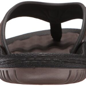 Dr. Scholl's Shoes Men's Donnar Flip Flop, Brown/Black, 11 M US