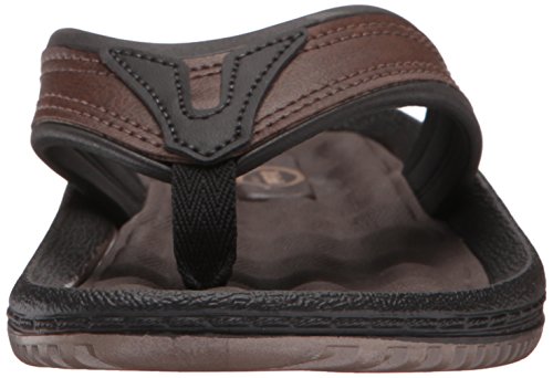 Dr. Scholl's Shoes Men's Donnar Flip Flop, Brown/Black, 11 M US