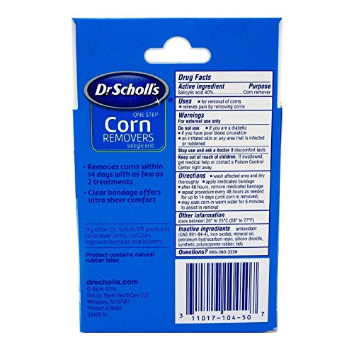 Dr. Scholls Corn Remover One Step Maximum Strength ,6 Count (Pack of 2)