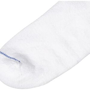 Dr. Scholl's Men's 4 Pack Diabetic and Circulatory Non Binding Ankle Socks, White, Shoe Size: 7-12