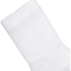 Dr. Scholl's Men's 4 Pack Diabetic and Circulatory Non Binding Ankle Socks, White, Shoe Size: 7-12