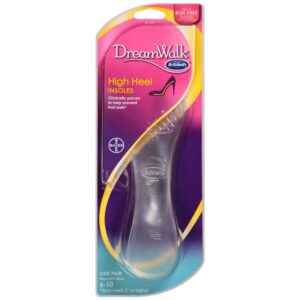dr. scholl’s dreamwalk high heel insoles size 6-10, 1 pair from heels 2″ or higher