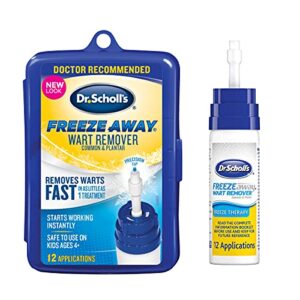 dr. scholl’s freezeaway wart remover, 12 applications / doctor-proven treatment to rapidy freeze and remove common and plantar warts