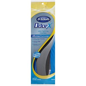 dr. scholl’s odor-x, odor fighting insoles, trim to fit 1 pair (pack of 5)