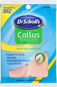 dr. scholl’s extra thick callus removers 4 cushions ea.(packs of 6)