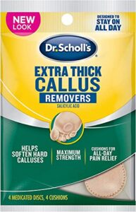 dr. scholl’s extra thick callus removers 4 cushions ea.(packs of 2)