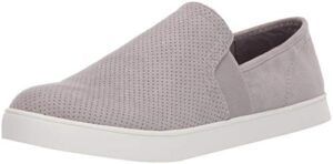 dr. scholl’s shoes womens luna sneaker, grey cloud microfiber perforated, 8 us