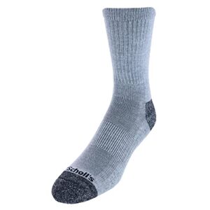 dr. scholl’s men’s crew compression work socks (2 pair pack), gray