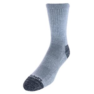 Dr. Scholl's Men's Crew Compression Work Socks (2 Pair Pack), Gray