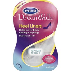 dr. scholls dreamwalk clear gel heel liner, 1 pr