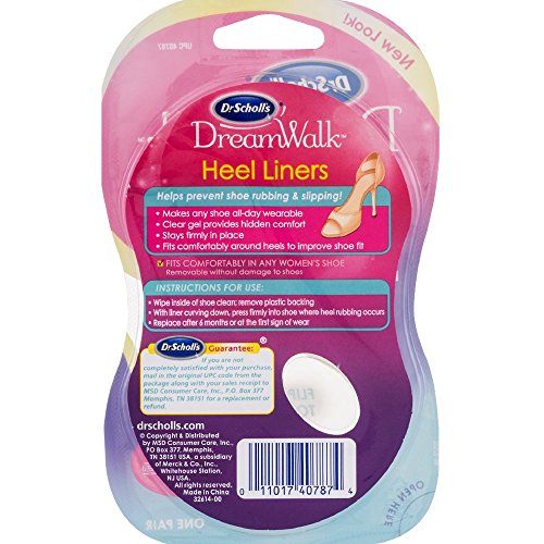 Dr. Scholls DreamWalk Clear Gel Heel Liner, 1 pr