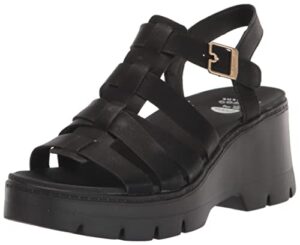 dr. scholl’s shoes women’s check it out wedge sandal, black, 10