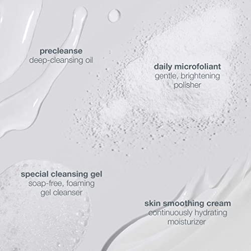 Dermalogica Discover Healthy Skin Kit - Includes: Precleanse, Face Wash, Face Exfoliator, & Moisturizer - Wash Away Impurities To Reveal Glowing Skin