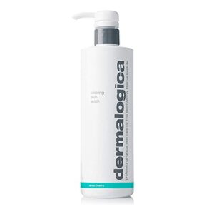 dermalogica clearing skin wash (16.9 fl oz) anti-aging acne face wash – natural breakout clearing foam with salicylic acid and tea tree oil