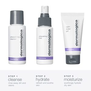 Dermalogica Sensitive Skin Rescue Kit - Set Contains: Face Wash, Toner, and Face Moisturizer - Skin Care To Calm, Soothe and Minimize Irritation