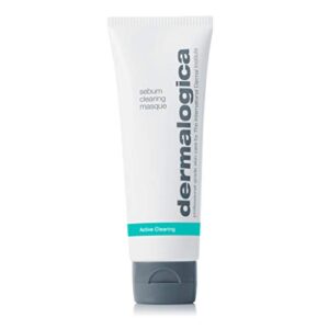 dermalogica sebum clearing masque (2.5 fl oz) – anti-aging clay face mask with salicylic acid – absorbs excess oils to soothe and refine skin texture