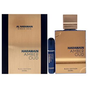 al haramain amber oud blue edition for men eau de parfum spray, 6.7 ounce