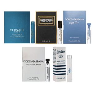 bellacollection men’s cologne sampler set – all high end designer perfume sample lot x 5 cologne vials