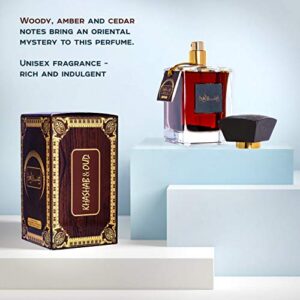 ARABIYAT Khashab & Oud Brown - Eau De Parfum Oriental, Woody & Cedar Perfume for Men & Women 100ml