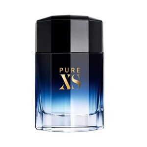 paco rabanne paco xs perfume for men – floral woody, freshly incandescent fragrance – opens with notes of iced mint and bergamont – blended with lemon and coriander – eau de toilette spray – 3.4 oz