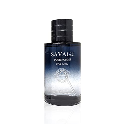 META-BOSEM Savage Extrait De Parfum Natural Spray Cologne for Men, Wonderful Fragrance Gift, Masculine Scent, for all Skin Types, 3.4 Fluid Ounce/100 Ml