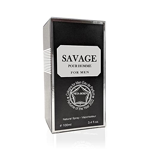 META-BOSEM Savage Extrait De Parfum Natural Spray Cologne for Men, Wonderful Fragrance Gift, Masculine Scent, for all Skin Types, 3.4 Fluid Ounce/100 Ml