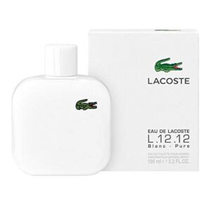 lacoste l.12.12 blanc eau de toilette for men, 3.3 fl oz