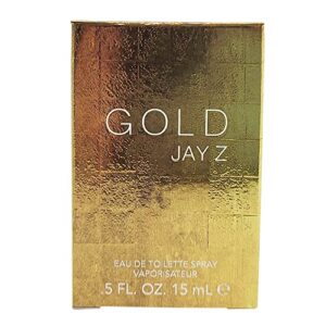 jay-z gold cologne edt spray for men, aromatic fougere fragnance, 0.5 fl oz