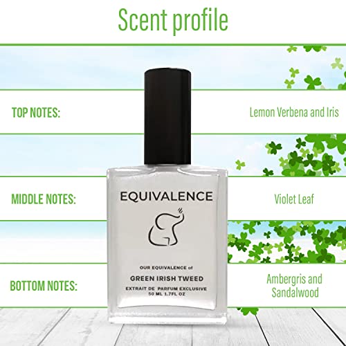 Equivalence of Green Irish Tweed Extrait de Parfum (1.7 fl oz) - Long Lasting 12-14 Hours Perfume Oil Concentrated Spray for Men, Women, All Skin Types - 99% Same Fragrance